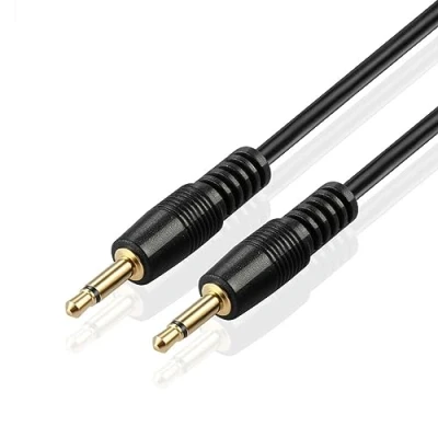 Obrázek TNP jack kabel, 3,5mm konektor, mono audio 1m, AUX 3,5 na pro Pre Amplifier, 12V Trigger černý