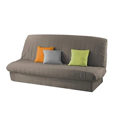 Obrázek douceur d&#039;Intérieur 1603199, ložní gauč ochranný potah, 120 x 140 cm, 185 200 Essentiel, polyester jednobarevný, hnědý
