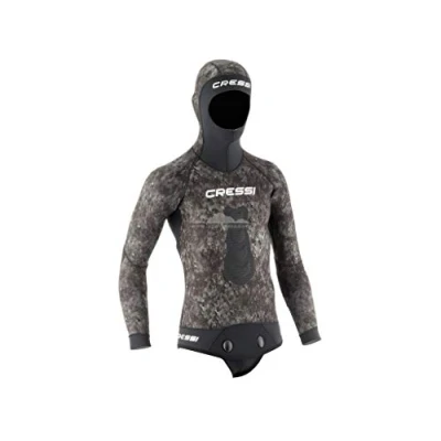 Obrázek Cressi Tracina Jacket Wetsuit pro volné potápění a rybaření neoprenový oblek bunda s podšívkou z vnější strany hladký uvnitř, k dostání ve verzi 3. 5/5/7 mm muže