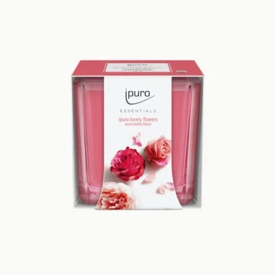 Obrázek Ipuro Dekorativní lovely flowers vonná svíčka minimalistické a puristické vonné svíčky ve skle intenzivní s čerstvými květinovými tóny stylová 125 g