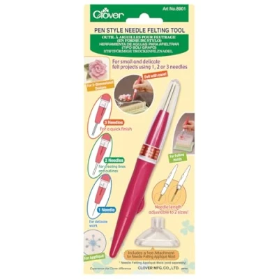Obrázek Clover MID(H84,4,10) Jehla na sušené plsti ve tvaru tužky, plast, růžová, os