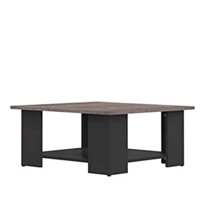 Obrázek Temahome Square 67x67 Couchtisch, Nero E Effetto Cemento, 89 x 67 30,5 cm