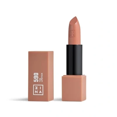 Obrázek 3INA MAKEUP The Lipstick 590 Světlá pleťová rtěnka matná s vitaminem E a bambuckým máslem Dlouhotrvající vysoce pigmentovaný krém vanilková vůně Vegan Cruelty Free