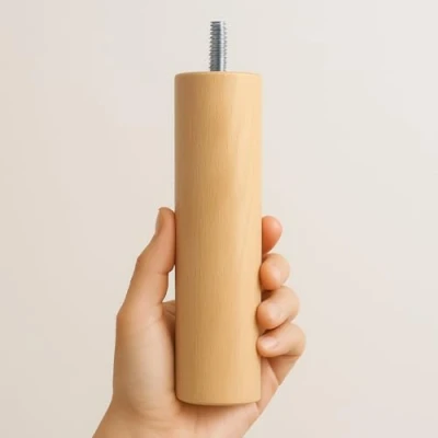 Obrázek La Fabrique de Pieds Die fertigt Füße am20170003 Spiel Schaukelfüße 4er Zylinder Holz lackiert Klar 25 x 6 cm