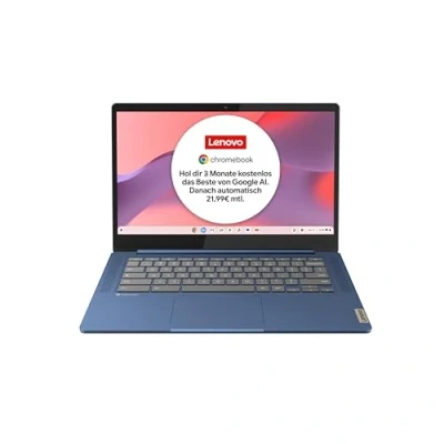 Obrázek Lenovo Chromebook IdeaPad Slim 3 14&quot; Full HD displej MediaTek Kompanio 520 4GB RAM 64GB SSD ARM Mali G52 Grafik Chrome OS QWERTZ modrý
