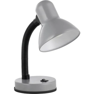 Obrázek EGLO stolní lampa Basic 1, 1 na stůl, z oceli a plastu, barva: stříbrná, objímka: E27