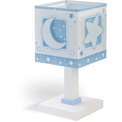 Obrázek Dalber Kinder Tischlampe Nachttischlampe kinderzimmer Sterne und Mond Moonlight blau, 63231T, E14