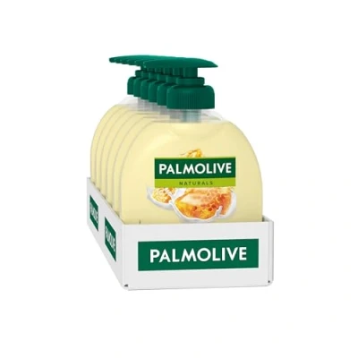 Obrázek Palmolive mýdlo Naturals Med &amp; mléko 6 x 300 ml tekuté na ruce pro jemné čištění rukou
