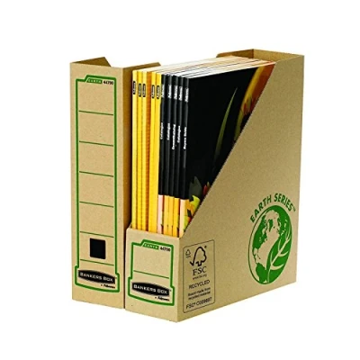 Obrázek Bankers Box Earth Series (A4 pořadač na stojánek 100% recyklovaný) 20 kusů hnědý