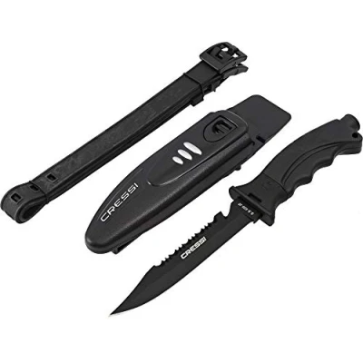 Obrázek Cressi Unisex Borg Knife potápěčský nůž čepel nože pro dospělé, černá, 26,5 cm