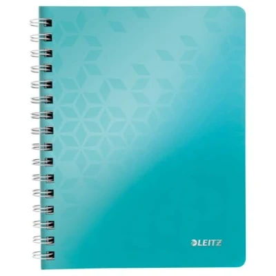 Obrázek Leitz 46410051 Kollegblock WOW, A5, PP, kostkovaný, bezdřevý, 80 listů, ledově modrý
