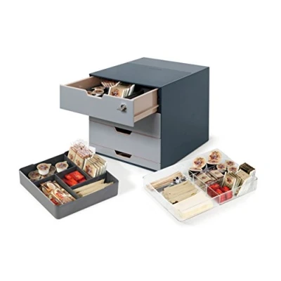 Obrázek Durable Coffee Point box Úložný na kávu/čaj, cateringbox, kávová stanice/kancelářská kuchyně, antracit, 338558