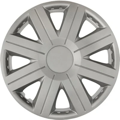 Obrázek cartrend Kryty kol Active, 14 palců, pro všechny běžné ocelové ráfky, ze speciální kvalitní umělé hmoty ABS, nárazuvzdorné, dvouvrstvé metalické lakování, přelakovatelné, stříbrné, 1 kus