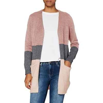 Obrázek ONLY Onlqueen LONG Kardigan, Ženy, Velikost: XS, Misty rose/mottled grey melange/cloud pink melange