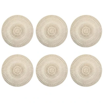 Obrázek ZELLER PRESENT SCHÖNER LEBEN. PRAKTISCH WOHNEN. sada prostírání &#039;Cut Out&#039;, 6 ks, PVC, kulaté, zlato cca Ø 41 cm, 27003