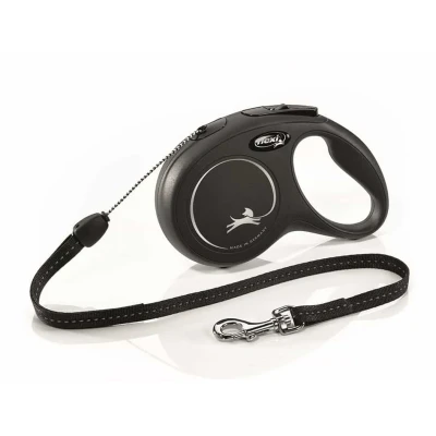 Obrázek Vodítko FLEXI New Classic (S) lanko černé (8m, do 12kg)