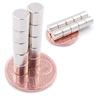 Obrázek Brudazon 15 mini magnetů na kotouče 6 x mm N52 nejsilnější stupeň neodymové magnety ultra silné Power pro stavbu modelů, fotografií, bílá tabule, nástěnka, chladnička, kutilství extra silná magnetická tabule