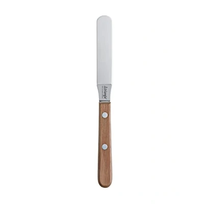 Obrázek triangle 32 523 09 00 paletka Confiserie Classic Wood Kirschbaum, zahnutá, 9 cm Made in Solingen/Germany profesionální kvalita roztírací paleta malá s dřevěnou rukojetí