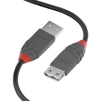 Obrázek LINDY 36704 3m USB 2.0 Typ A Verlängerungskabel, anthra Line Anthrazit