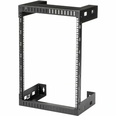 Obrázek StarTech.com 2pólová 15HE Heavy Duty montáž na stěnu síťový Rack, 19&quot; Open Frame Server 12&quot; hluboký, datový rack pro IT / AV Patch panel počítačová zařízení (RK15WALLO)