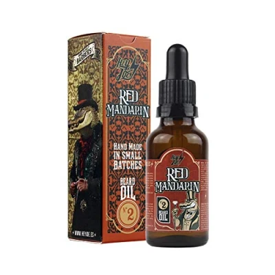 Obrázek HEY JOE! Beard Oil Nº 2 Red Mandarin Přírodní a osvěžující olej na vousy pánský s vůní červené mandarinky péče o pro zdravé 30 ml