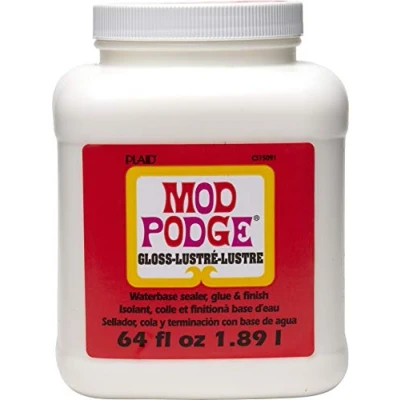 Obrázek Mod Podge Lesk 64 oz, syntetický materiál, bílý, 12,7 x 16,5 cm