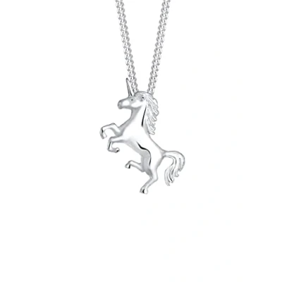 Obrázek Elli Dámský náhrdelník s jednorožcem Unicorn Magic ze sterlingového stříbra 925, 450, Fazetový brus, Bez