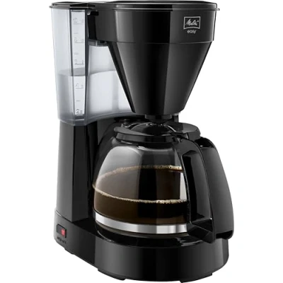 Obrázek Melitta Easy kávovar s odnímatelným otočným filtrem, na překapávanou kávu se skleněnou konvicí a zastavením kapání, až pro 10 šálků kávy, černý