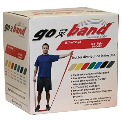 Obrázek Tréninkový pás / gymnastický pás, délka 45 m, CanDo® Go Band, červená (lehký)