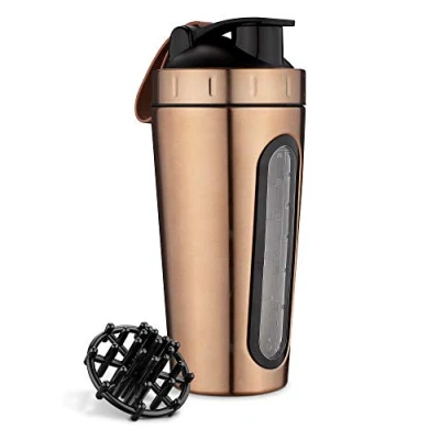 Obrázek Navaris Protein Shaker láhev z ušlechtilé oceli 750 ml fitness hrnek pro proteinový koktejl sportovní na pití trénink,