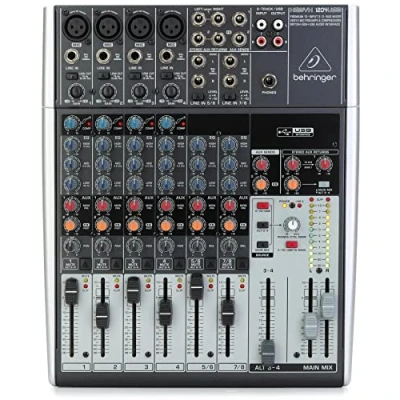 Obrázek Behringer XENYX 1204USB Premium 12 Input 2/2 Bus Mixer s Mic Preamps a kompresory, British EQ USB/audio rozhraní