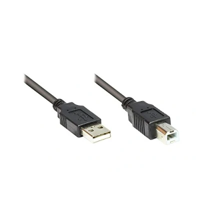 Obrázek Připojovací kabel USB 2. 0 konektor A na B, černý, 3 m, Good Connections®