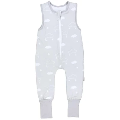 Obrázek TupTam Baby Ganzjahresschlafsack mit Füßen 2,5 TOG OEKO TEX Unisex, Farbe: Wolke Stern Mond umstülpbarer Fuß, Größe: 116 122