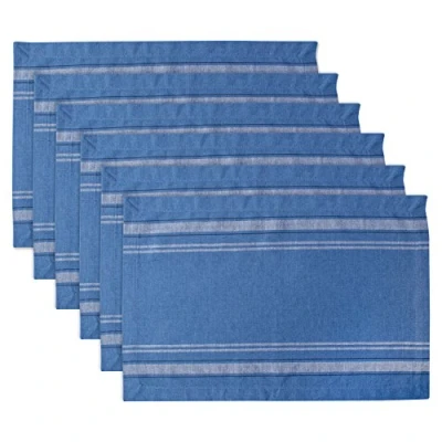 Obrázek DII Stolní sada French Stripe Tabletop Collection, styl statku, 33 x 48 cm, modrá Chambray, 6dílná