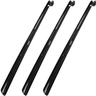 Obrázek biped Sada 3 ks plastová lžíce na boty 65 cm s háčkem z1557 (černá)