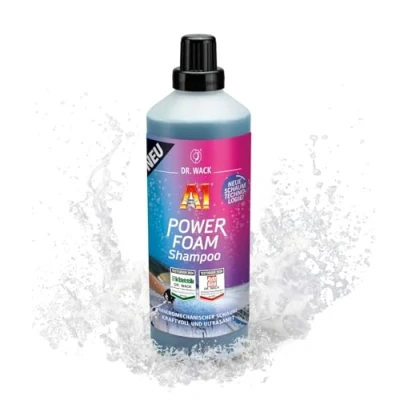 Obrázek DR. WACK Šampon s pěnou A1 Power Foam 1 litr autošampon pro předčištění a ruční praní silný šetrný pěnový čistič biologicky odbouratelný všechny druhy laku vysoce kvalitní péče o