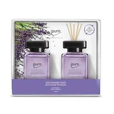 Obrázek ipuro Essentials pokojová vůně LAVENDER TOUCH 2 x 50 ml osvěžovač prostoru s levandulí, citrusy, květy, vůní máta a pižma difuzér hůlkami vzduchu do bytu