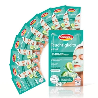 Obrázek Schaebens Hydratační maska, okamžitý efekt, zvyšuje vlhkost pokožky s aloe vera, 10 sáčků 2 x 5 ml