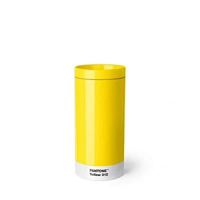 Obrázek Pantone Cestovní hrnek, ušlechtilá ocel, ABS, žlutá 012, 75 mm