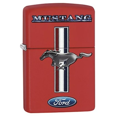 Obrázek Zippo Ford Mustang benzínový zapalovač, mosaz, vzhled ušlechtilé oceli, 1 x 6 cm