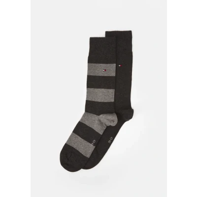 Obrázek Tommy Hilfiger MEN Rugby SOCK 2 PACK Ponožky, Muži, Velikost: 43 46, Anthracite/grey