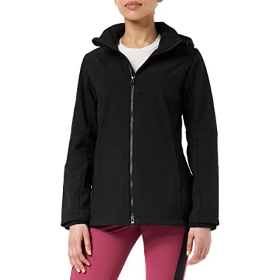 Obrázek CMP Woman Jacket ZIP HOOD Softshellová bunda, Ženy, Velikost: 38, Black
