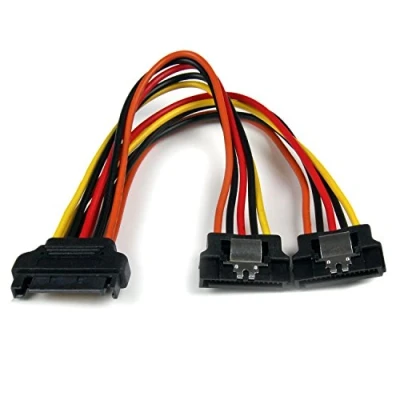 Obrázek StarTech.com SATA napájecí kabel Y S pojistkou klips 15 cm, ATA Splitter St/Bu, Serial 15pin adaptér