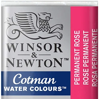 Obrázek Winsor &amp; Newton 0301502 Cotman akvarelová barva s dobrou průhledností, vynikající tónovací silou a dobrými malířskými vlastnostmi, vodní v 1/2 misku permanentní růžová