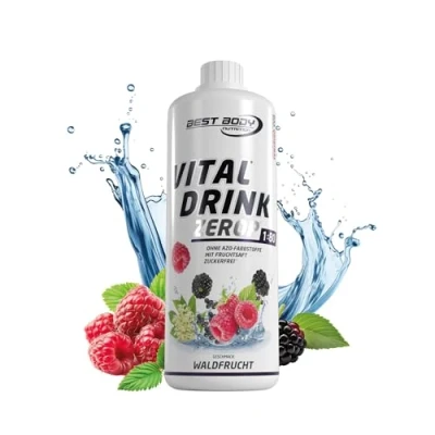Obrázek Best Body Nutrition Vital Drink ZEROP® lesní ovoce, originální nápojový koncentrát sirup bez cukru, 1:80 vyprodukuje 80 litrů hotového nápoje, 1000 ml
