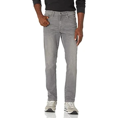Obrázek Amazon Essentials Herren Jeans aus Komfortablem Stretch, Schmale Passform (Früher Goodthreads), Grau, 33W / 34L