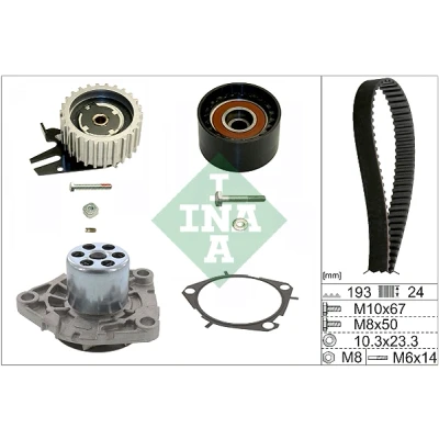 Obrázek INA 530 0561 30 Wasserpumpe und Zahnriemen Kit