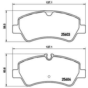 Obrázek Brembo P24160 Zadní brzdové destičky, počet 4