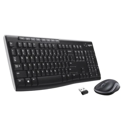 Obrázek Logitech MK270 bezdrátová sada s klávesnicí a myší pro Windows, rozložení US QWERTY černá