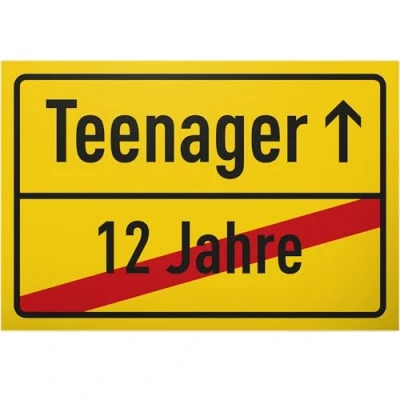 Obrázek DankeDir! teenager štítek 30 x 20 cm 13. narozeniny dárek k narozeninám 13 let přání narozeninová dekorace party nápad na třináctý
